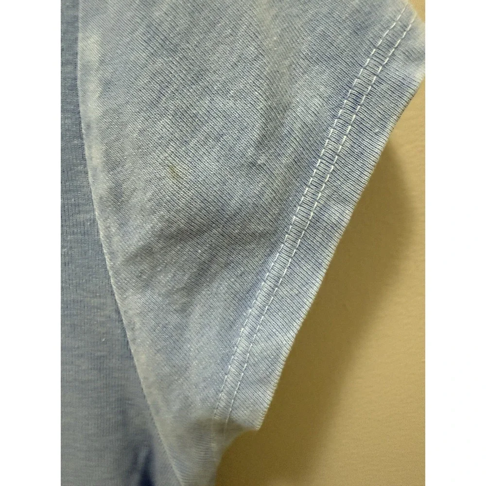 Arula Blue Cropped Tee Shirt Women's Size 0X –‎ 100% Cotton - Picture 3 of 8